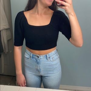 Urban outfitters black cropped sweater